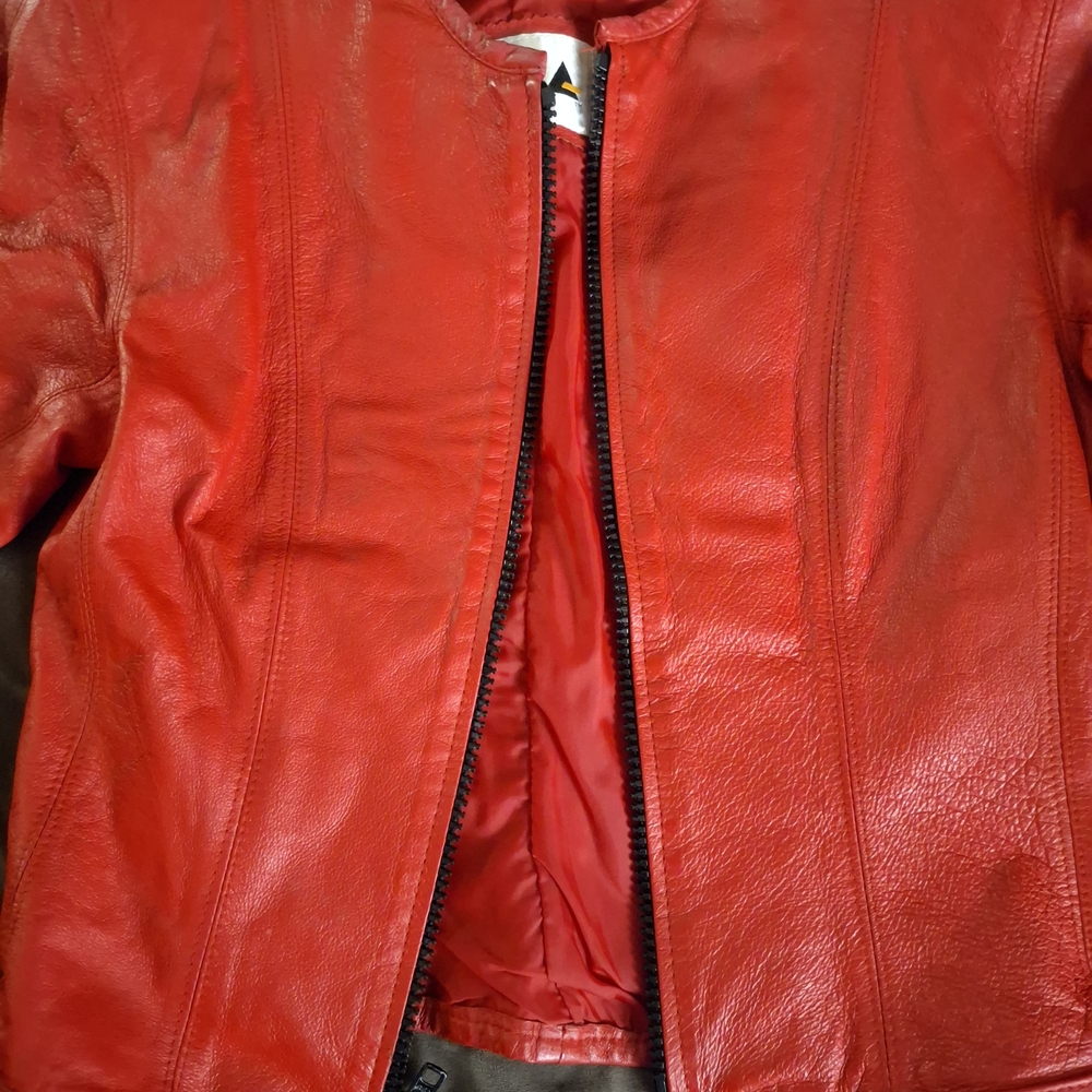 Red Leather Jacket - Picture 2 of 4